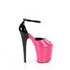 Pleaser - FLAMINGO868 Sandale à bride à la cheville, Pole dance chaussures - Rose/Noir Product image